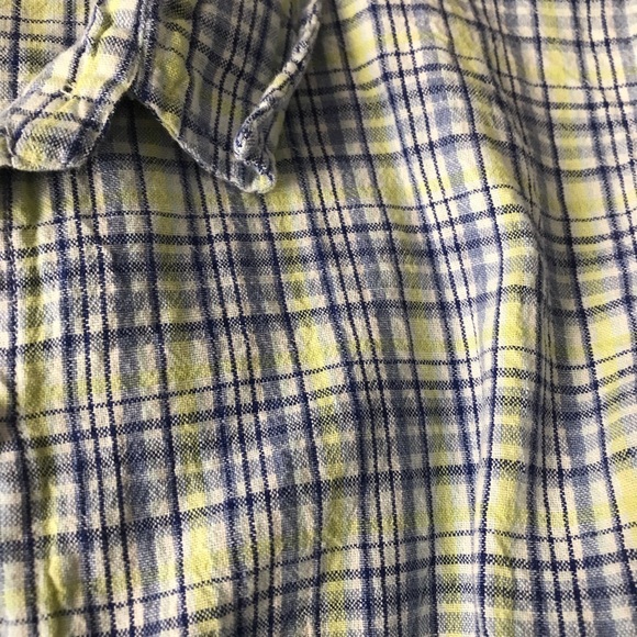 SOYA Plaid Button Up Short Sleeve Blouse - Picture 5 of 5